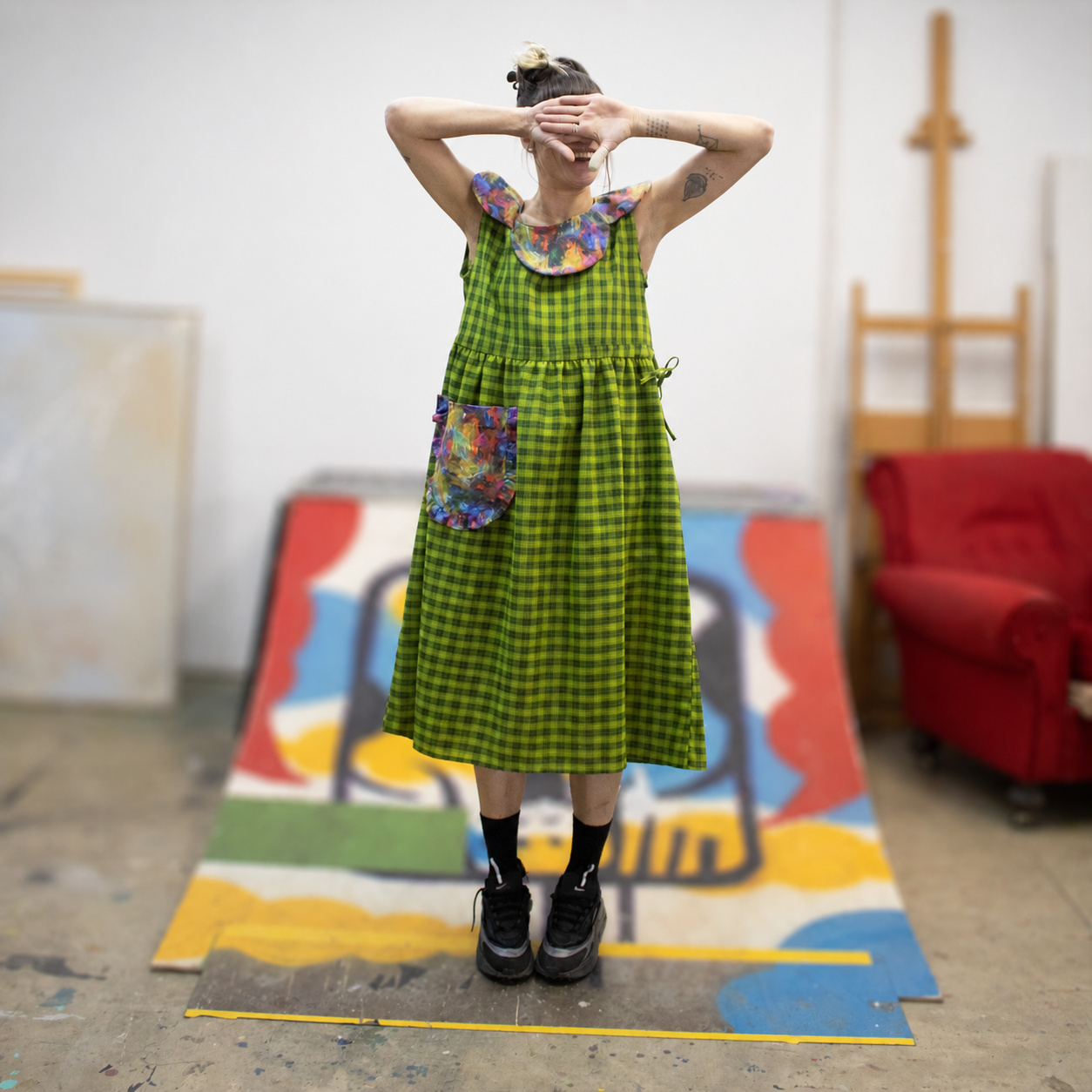 Green Dress, Peter Pan Collar