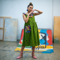 Green Dress, Peter Pan Collar